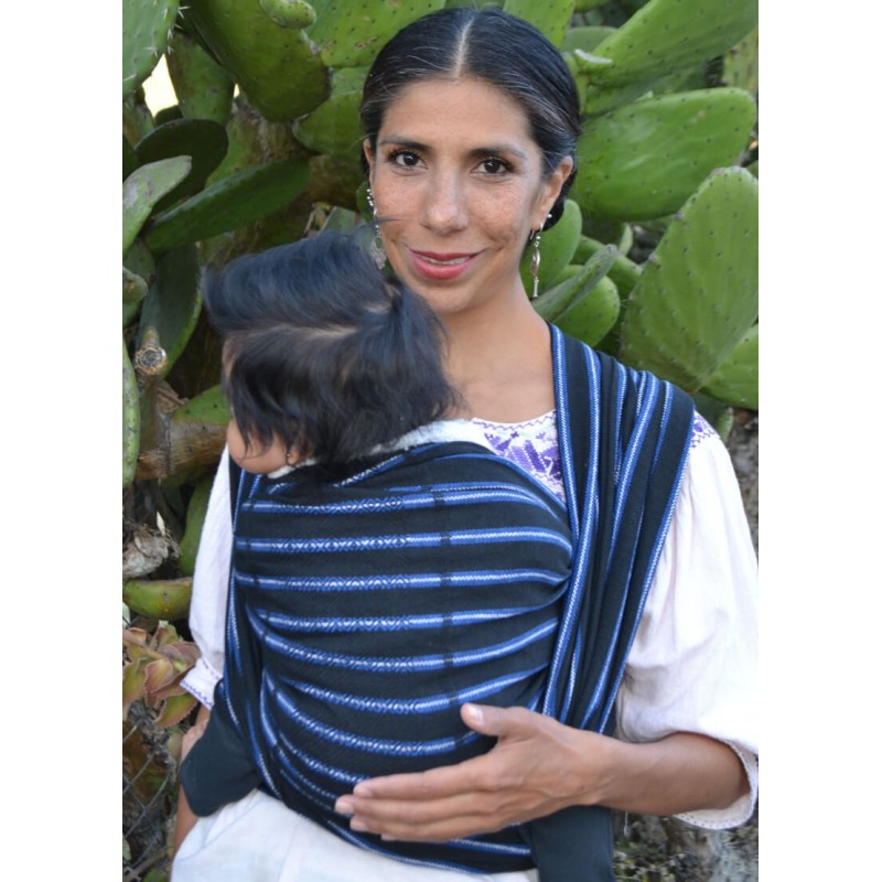Fular portabebés Purépecha. Rebozo tradicional para el porteo bebé